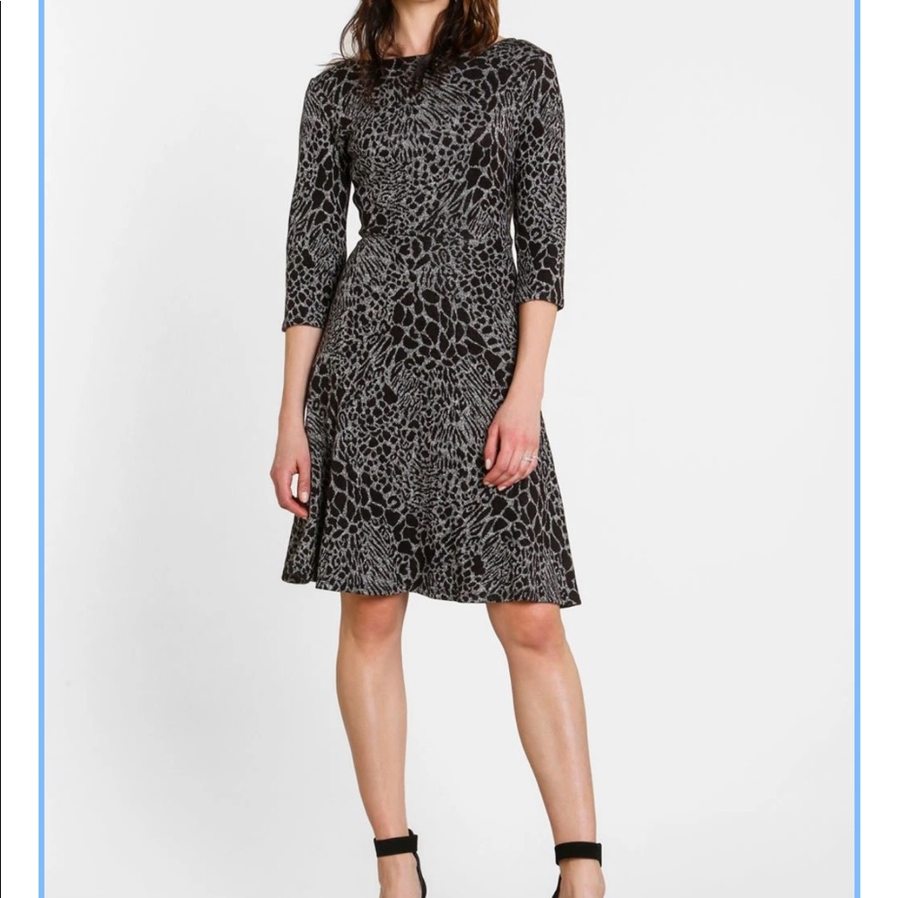 Leota Circle‎ Sweater jacquard Dress 3/4 Sleeve